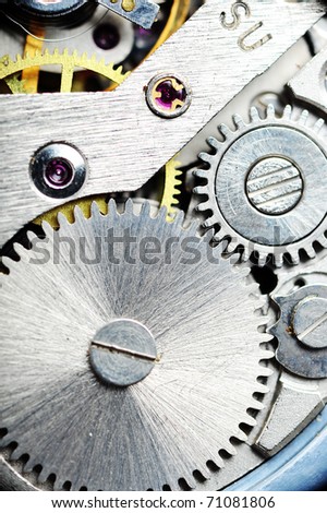 watch mechanism very close up