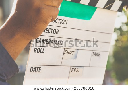 Film Slate,behind the scene, film crew production set