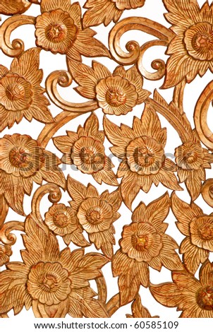 Wood Carving Rose Pattern