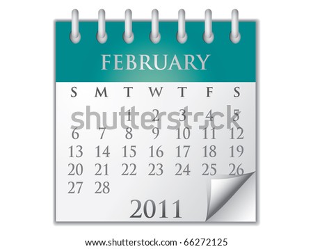 2011 calendar february. February 2011 Calendar Clipart