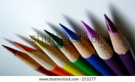 Colored Pencils in Rainbow Order.