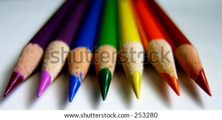 Colored Pencils in Rainbow Order.