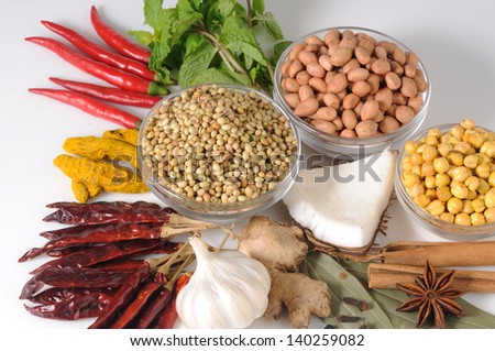 ingredients for Indian food,Indian curry