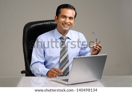 business man with a laptop