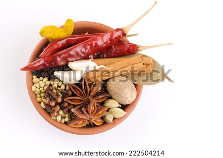 Colorful spices for garam masala indian,ingredients for garam masala , indian spice mix