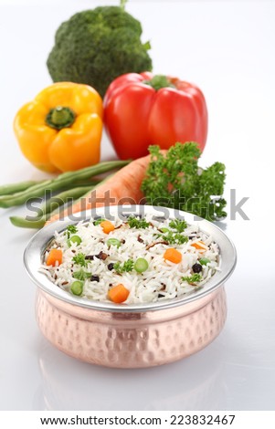 rice with vegetables,Vegetable Boiled Rice,basmati rice in a  bowl
