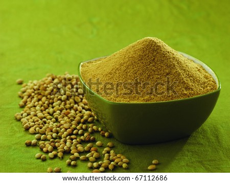 coriander powder and seeds