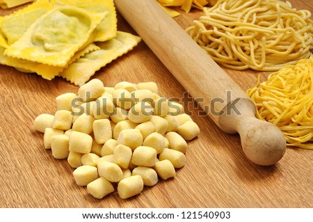 Gnocchi and other types of homemade italian pasta