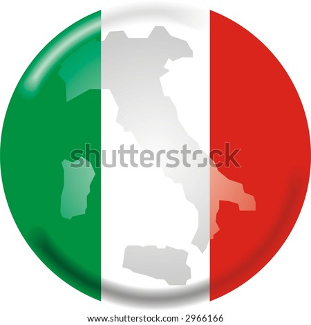 vector : Italy flag + map