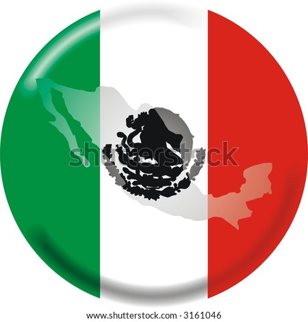 mexico map flag. stock vector : mexico flag and