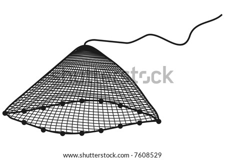 Fishing Net Vector. stock vector : art illustation of a net in black and white