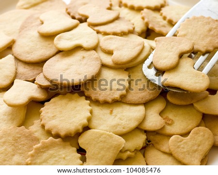 home baked cookies closeup