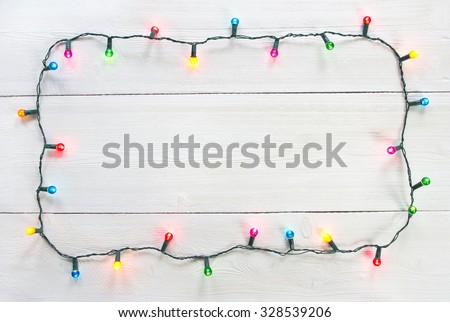 christmas lights frame