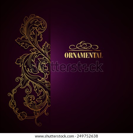 Beautiful elegant background with lace floral ornament and place for text. Design elements, ornate background