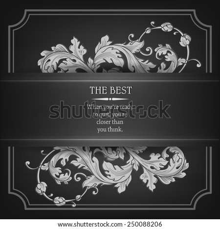 Beautiful elegant background with lace floral ornament and place for text. Design elements, ornate background.