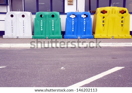 Containers for waste sorting in Poland