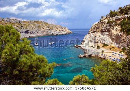 Anthony Quinn Bay on the island of Rhodes, Greece