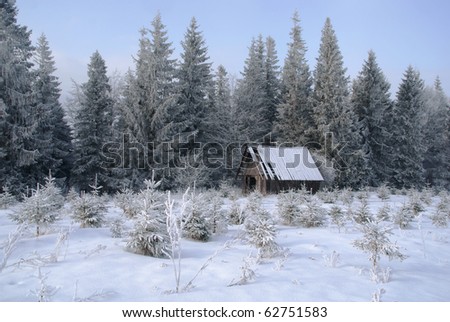 old chalet,Winter,Poland