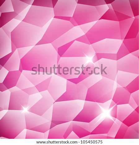 Pink Crystal structure background with reflection - RASTER version