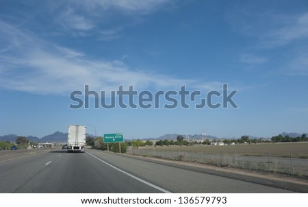 Interstate-10 agriculture control post at Rivera Drive in Blythe, California
