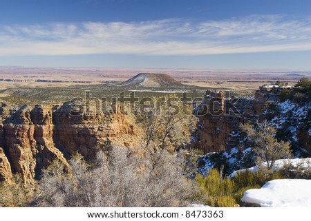 Grand Canyon in Winter as seen from Desert View Point, Arizona