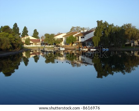 Southern California Housing Community on Lake, Ventura County