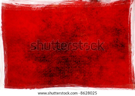 interesting bright red painterly background image with effective earthy texture