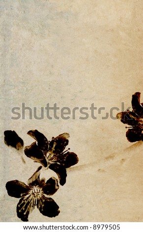 lovely background image with interesting texture and floral elements with plenty of space for text