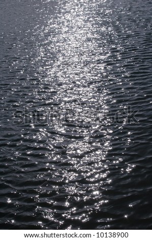 sparkling water texture in a canal in london, england