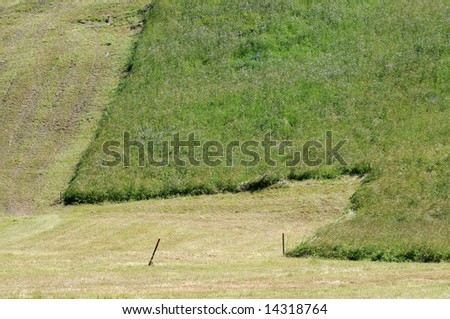 abstract image of farmland in the swiss alps. useful and effective background image.