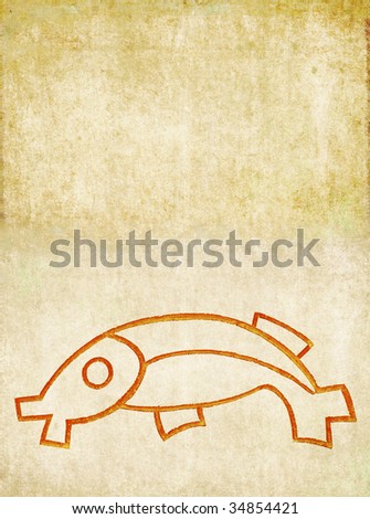lovely background image with depiction of a fish. useful design element.