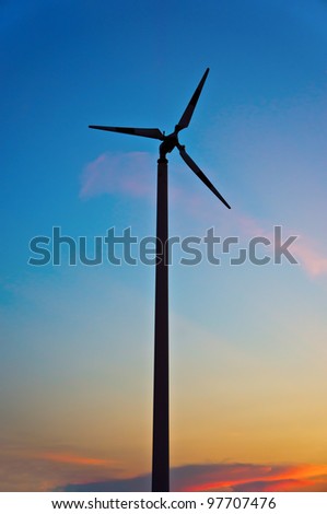 silhouette windmill