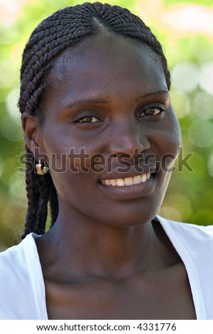 Stock Photo Afro Hairstyle Young Beautiful African American Girl