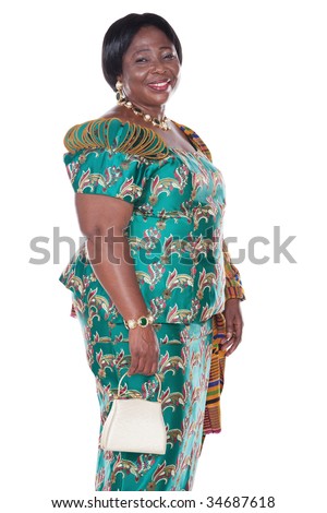 Green Dress on Traditional Ghana Clothing Green Dress And White Handbag 34687618 Jpg