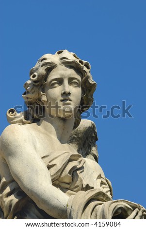 stock photo Rome Italy Angel statue on the Castel Sant'Angelo bridge