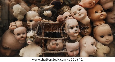 Vintage dolls heads