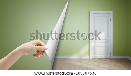 hand turns green page in room