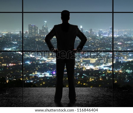 Man Looks In Night City
