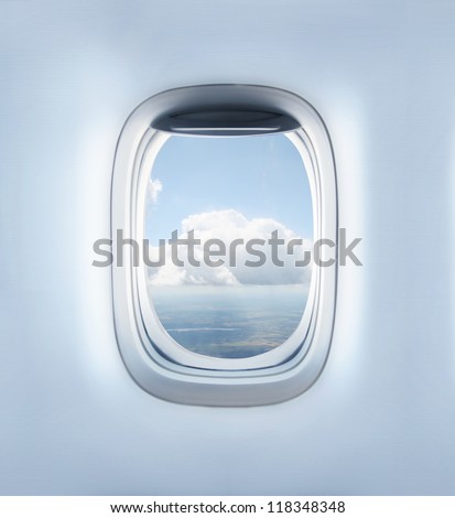 clouds in the aircraft's porthole clouds in the aircraft's porthole