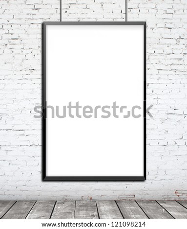 brick wall with glass frame