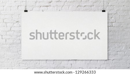 brick wall with crafted poster