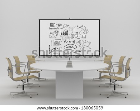 flip chart with business concept in office