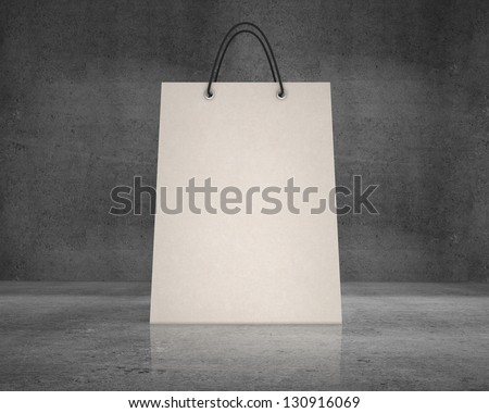 shopping bag  on a concrete background