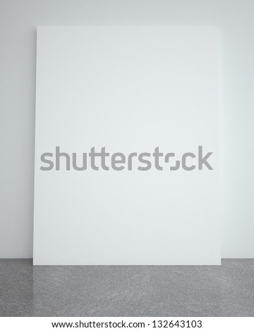 paper stand and concrete wall