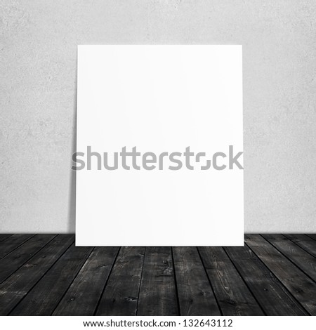 paper stand and wooden floor