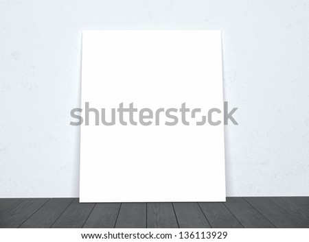 paper stand and wooden floor