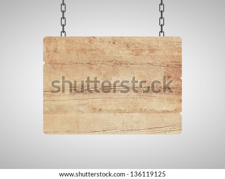 brown wood plate on chain