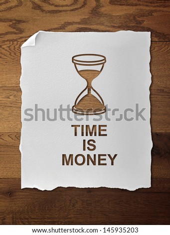 time is money drawing on poster