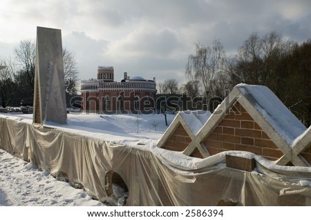 Nature Park . Winter in Moscow/mansion-house