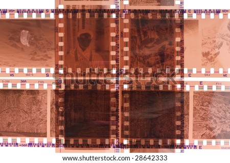 object on white - photographic film - negative macro